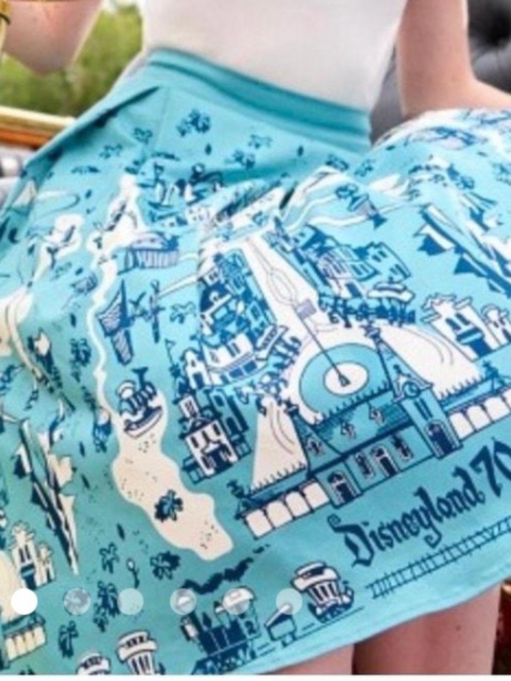 Disney Light Blue Scenic Circle Skirt - Picture 2 of 6